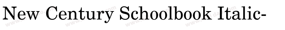 New Century Schoolbook Italic字体转换